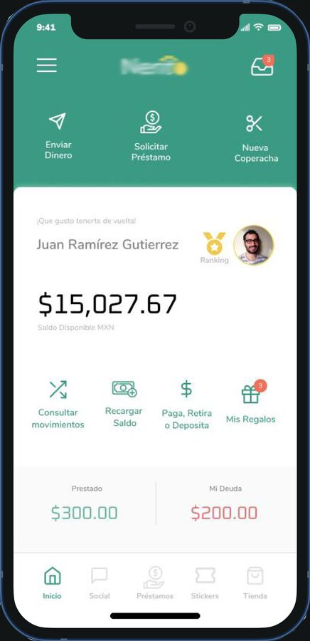 Mobile banking app UI