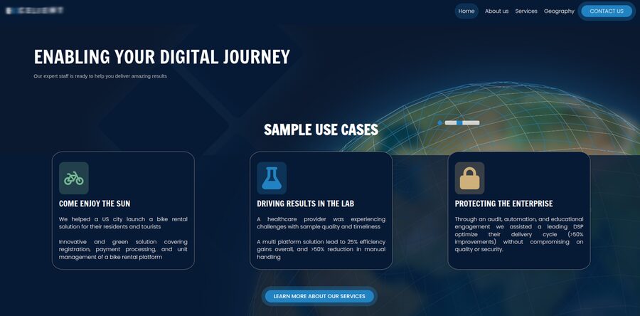 Enterprise platform use case dashboard UI